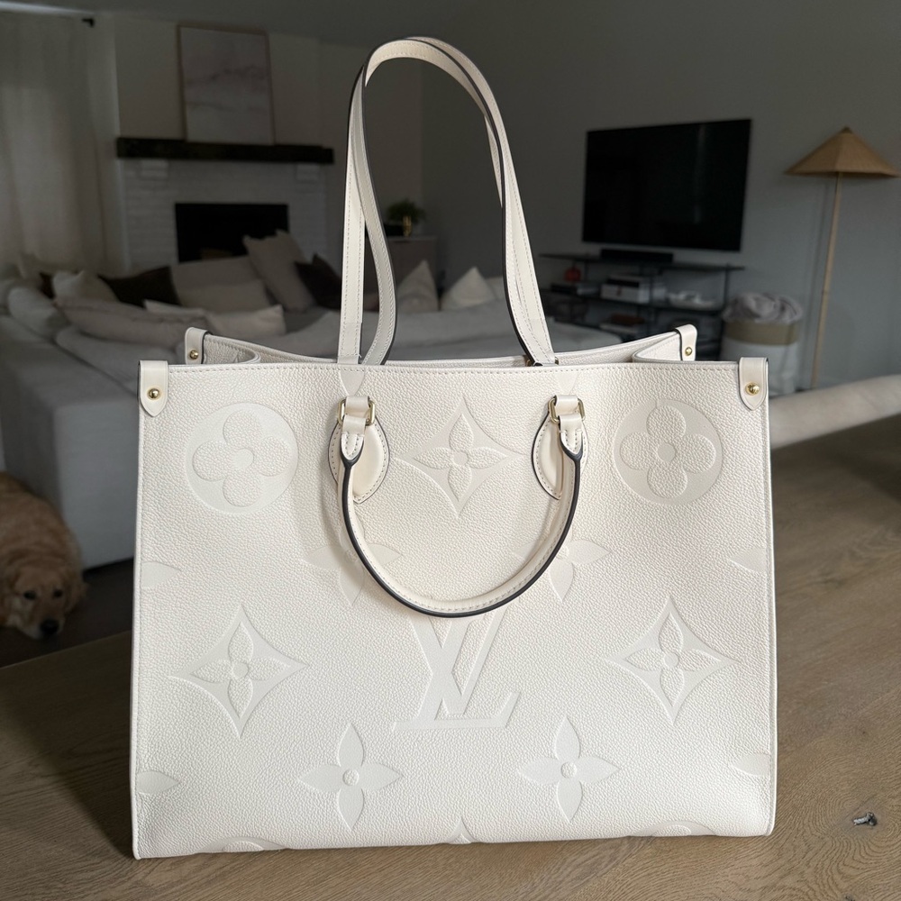 FLAWLESS Louis Vuitton On the Go GM Cream Empreinte Leather